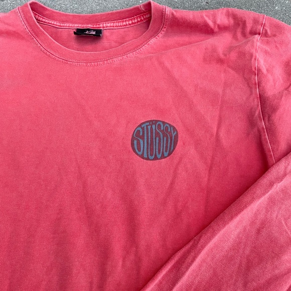 Dark pink stussy long sleeve - Picture 2 of 6